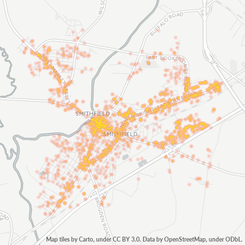 27577 Business Density Heatmap