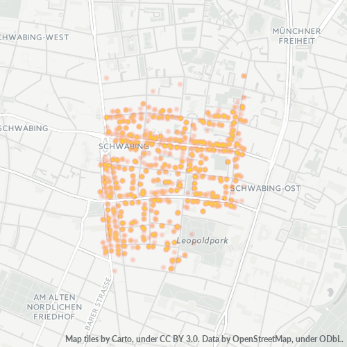 Heatmap für plz 80801