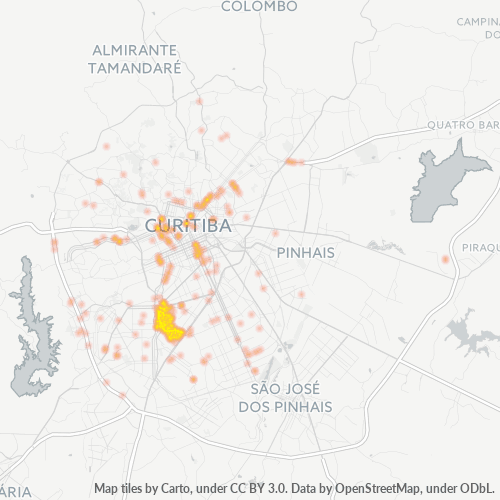 81020-000 Mapa de calor de densidad empresarial