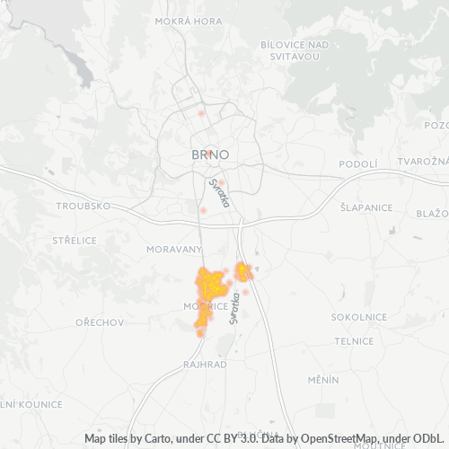 664 42 Mapa hustoty obchodu