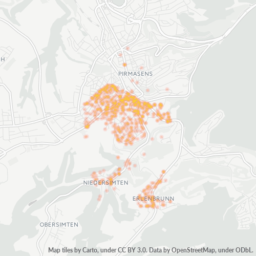 Heatmap für plz 66955