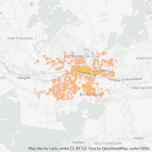 Heatmap für plz 83059