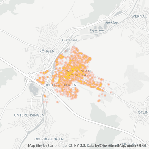 73240 Standortdichte-Heatmap