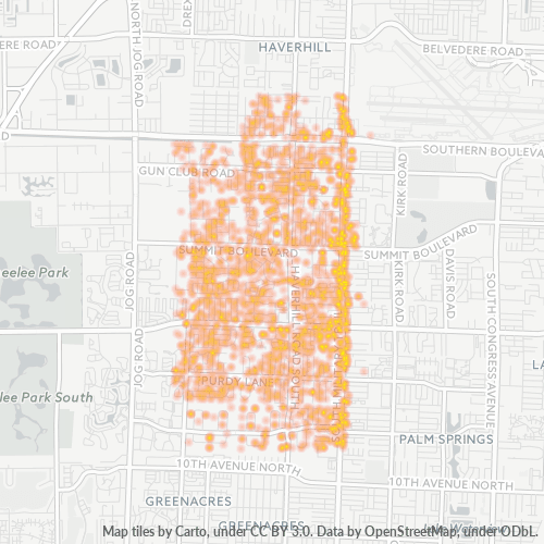 33415 Business Density Heatmap