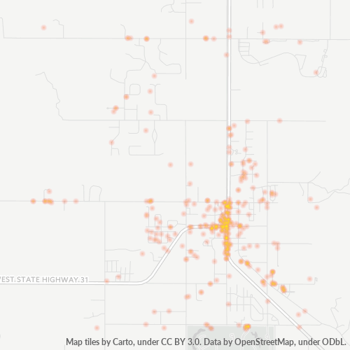 83455 Business Density Heatmap