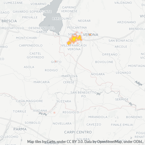 Mappa di calore per cap 37066