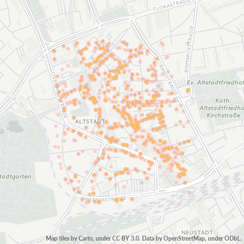 45879 Standortdichte-Heatmap