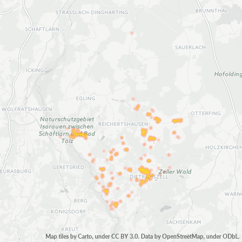 Heatmap für plz 83623