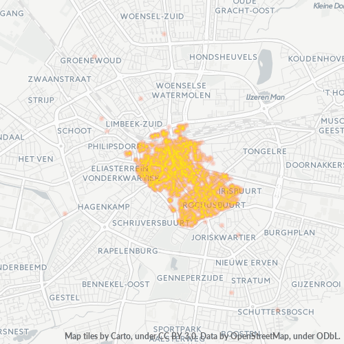 Heatmap voor postcode 5611
