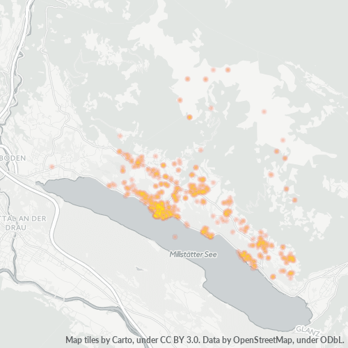 9872 Standortdichte-Heatmap