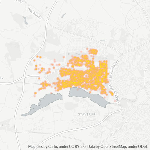 8220 Heatmap over forretningstæthed