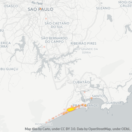 11704-000 Mapa de calor de densidad empresarial