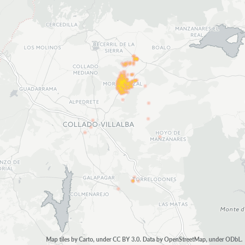 28411 Mapa de calor de densidad empresarial