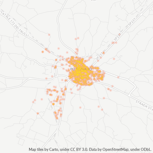 Mappa di calore per cap 70017
