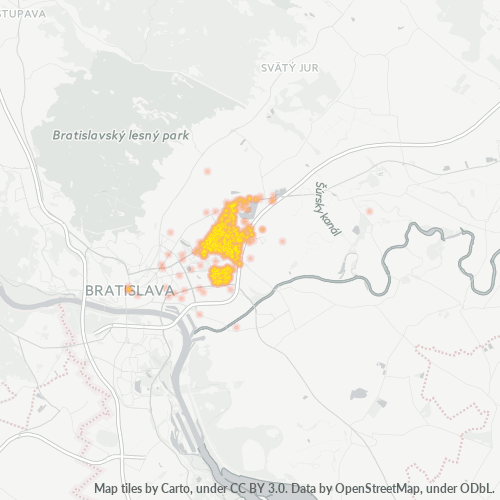 821 04 Teplotná mapa obchodnej hustoty