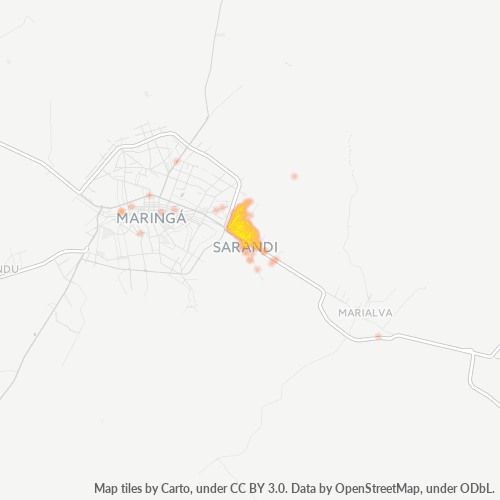 87113-000 Mapa de calor de densidad empresarial