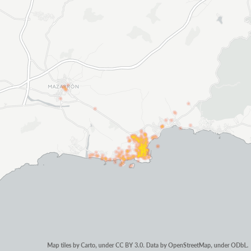 Mapa de calor para código postal 30860