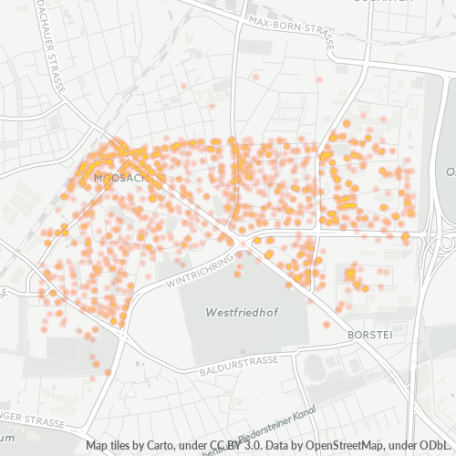 Heatmap für plz 80992