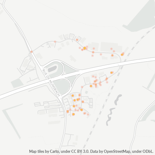 5365 வணிக அடர்த்திக்கான வெப்ப வரைபடம்