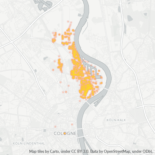 Heatmap für plz 50735