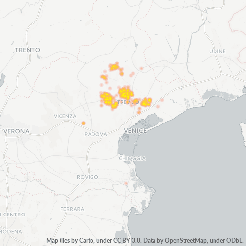 31050 Mappa di concentrazione per la densità di aziende