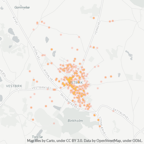 8752 Heatmap over forretningstæthed