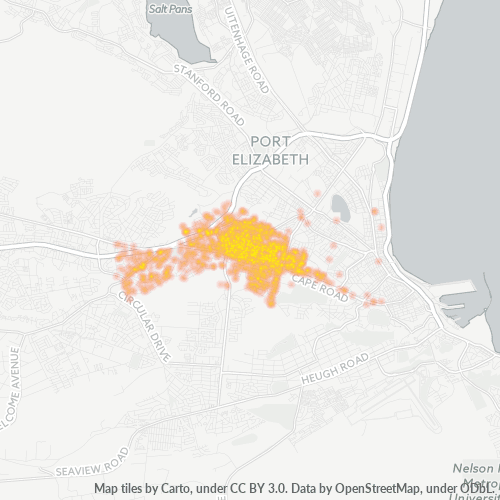 6045 Hittekaart vir Besigheidsdigtheid
