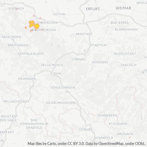 Heatmap für plz 99891