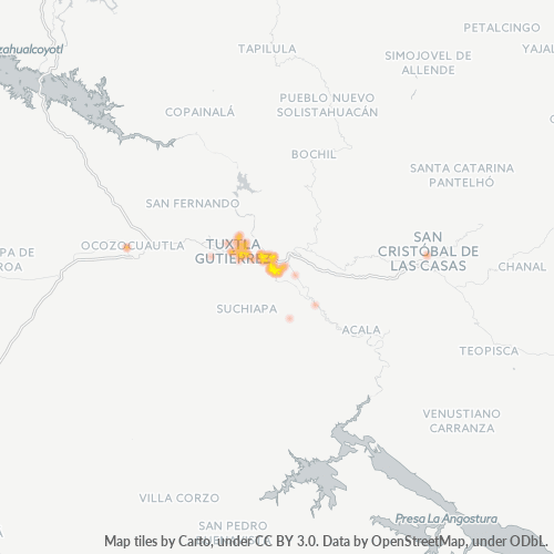 29160 Mapa de calor de densidad empresarial