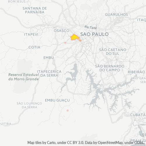 05508-000 Mapa de calor de densidad empresarial