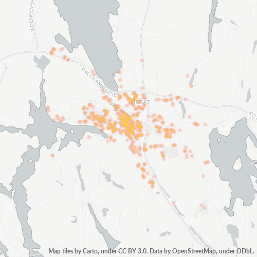 34800 Yritystiheys lämpökarttana