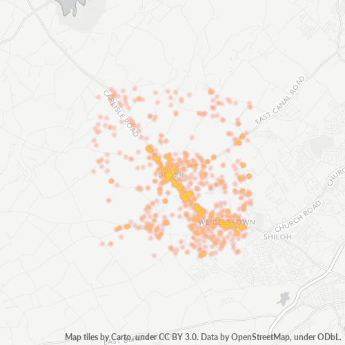 17315 Business Density Heatmap