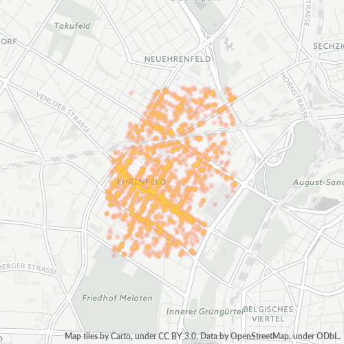 Heatmap für plz 50823