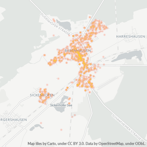 Heatmap für plz 64832
