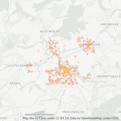 Heatmap für plz 66557