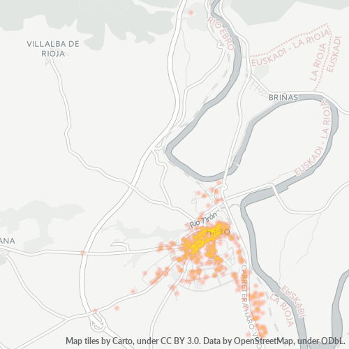 Mapa de calor para código postal 26200