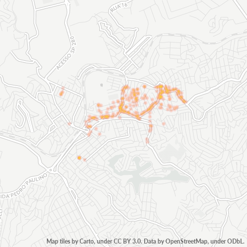 06654-000 Mapa de calor de densidad empresarial