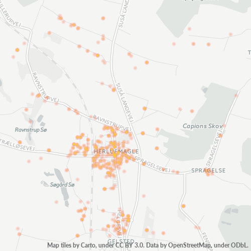 4160 Heatmap over forretningstæthed