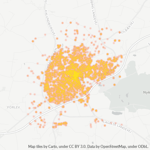 4200 Heatmap over forretningstæthed