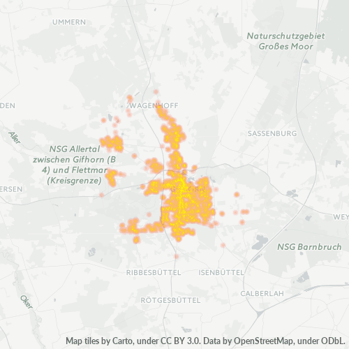 Heatmap für plz 38518