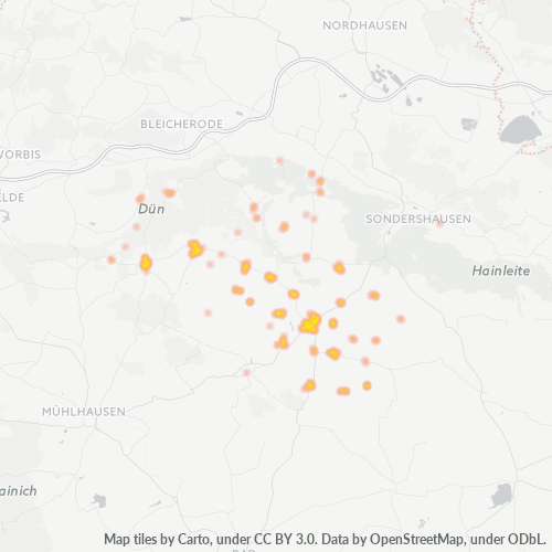 Heatmap für plz 99713
