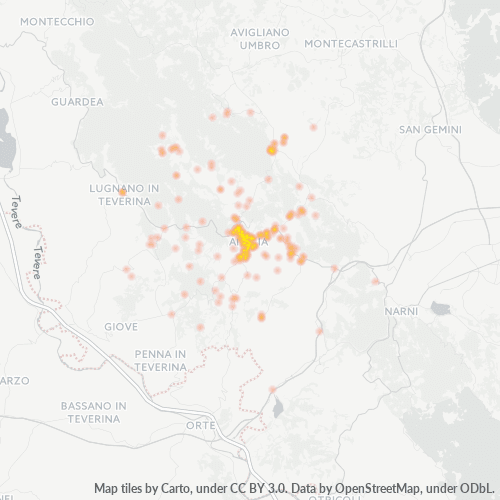 Mappa di calore per cap 05022