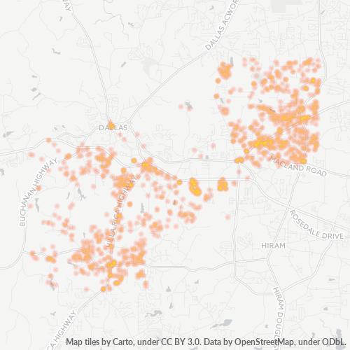 30157 Business Density Heatmap