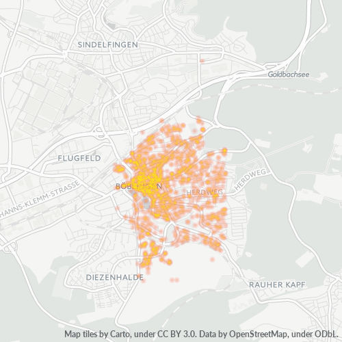 Heatmap für plz 71032