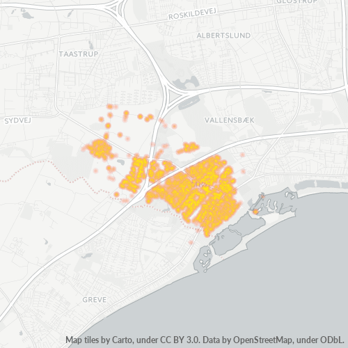 2635 Heatmap over forretningstæthed