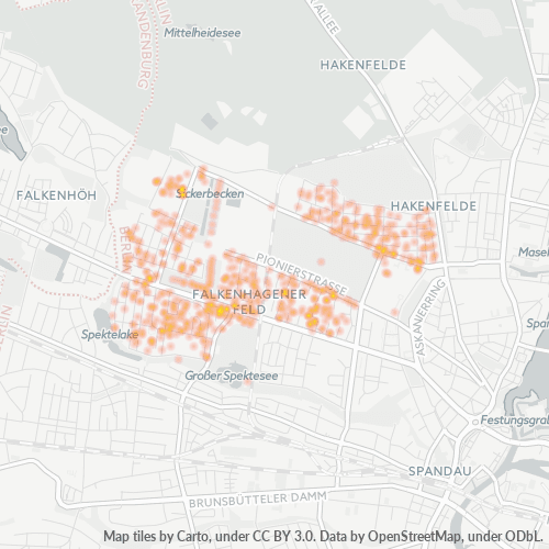 Heatmap für plz 13589