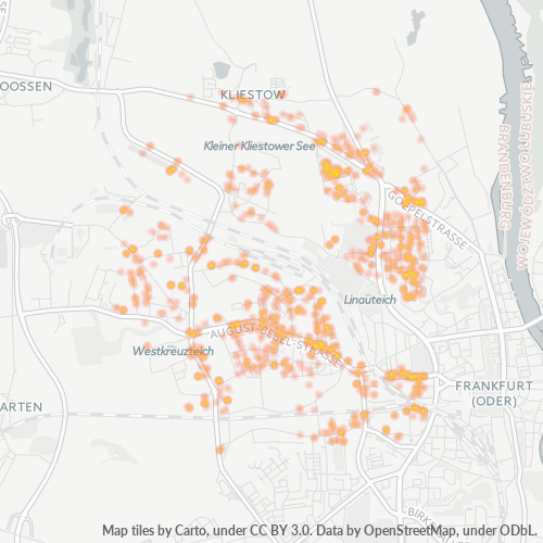 Heatmap für plz 15234