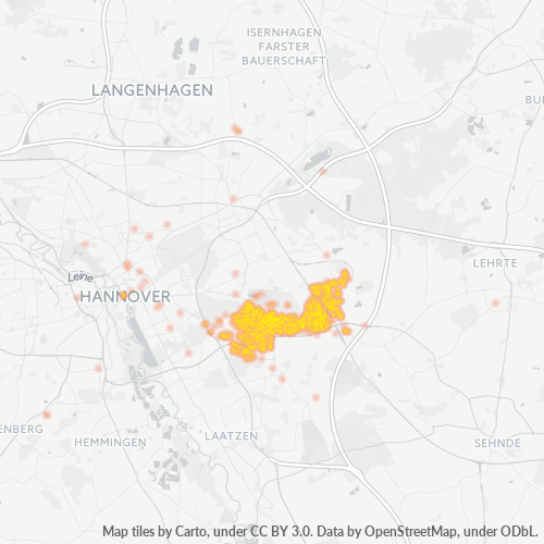 Heatmap für plz 30559