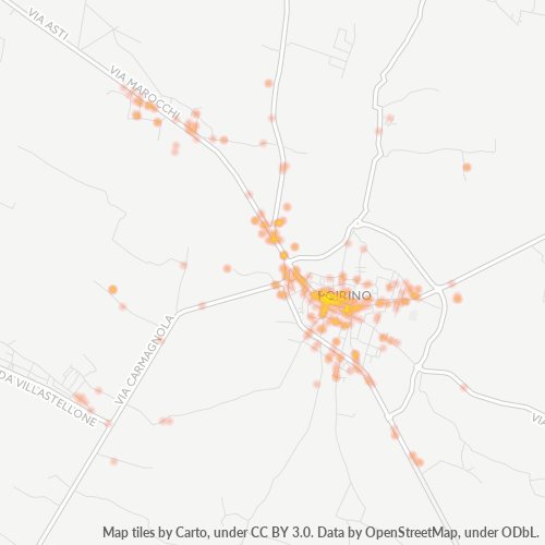 10046 Mappa di concentrazione per la densità di aziende