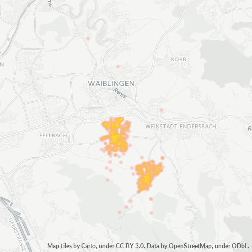 Heatmap für plz 71394